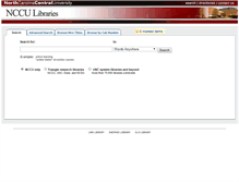 Tablet Screenshot of catalog.nccu.edu
